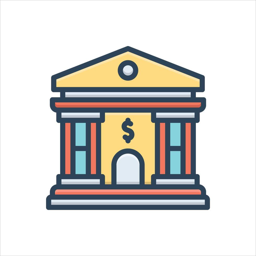 Color icon bank vector