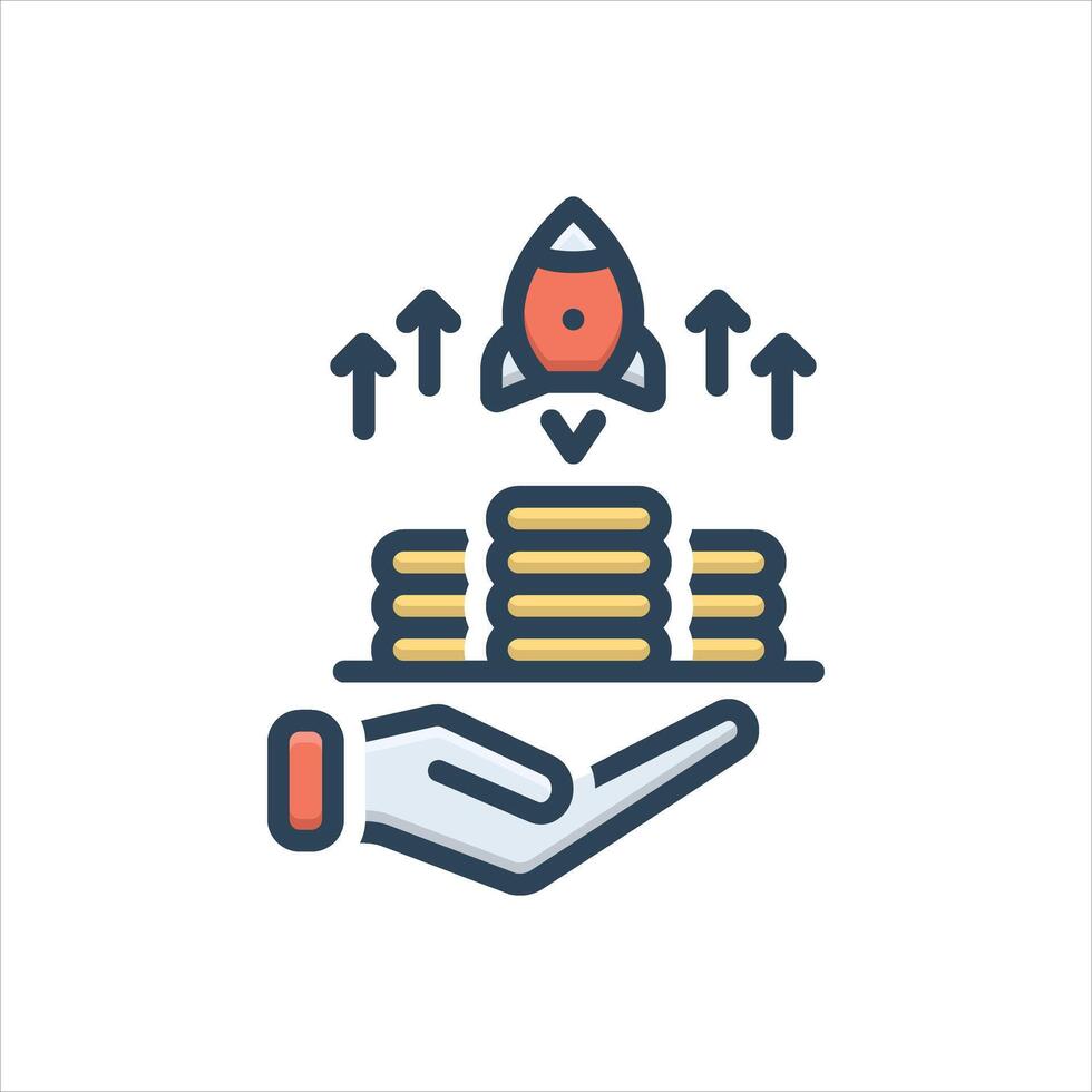 Color icon earn vector