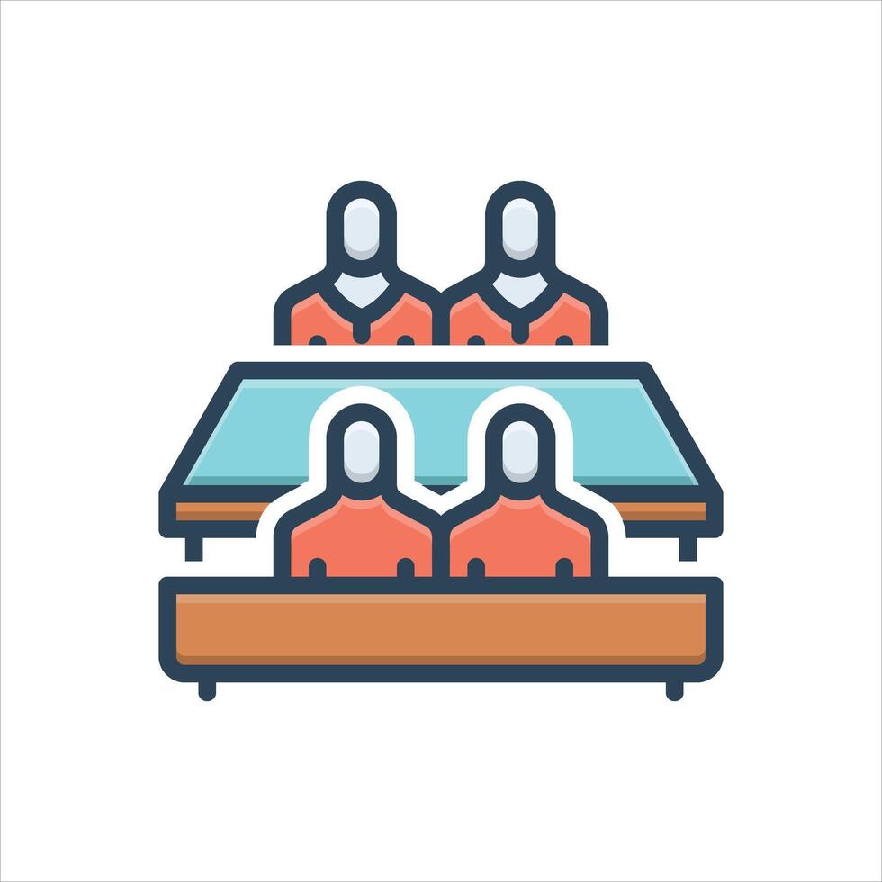 Color meeting icon vector