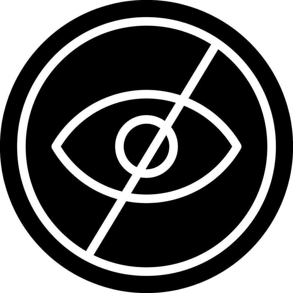 Disappear solid Icon vector