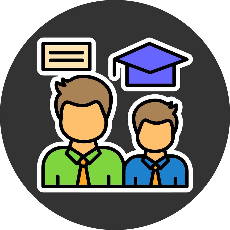 Alumni Network Minimal Filled Grey Circle Icon vector