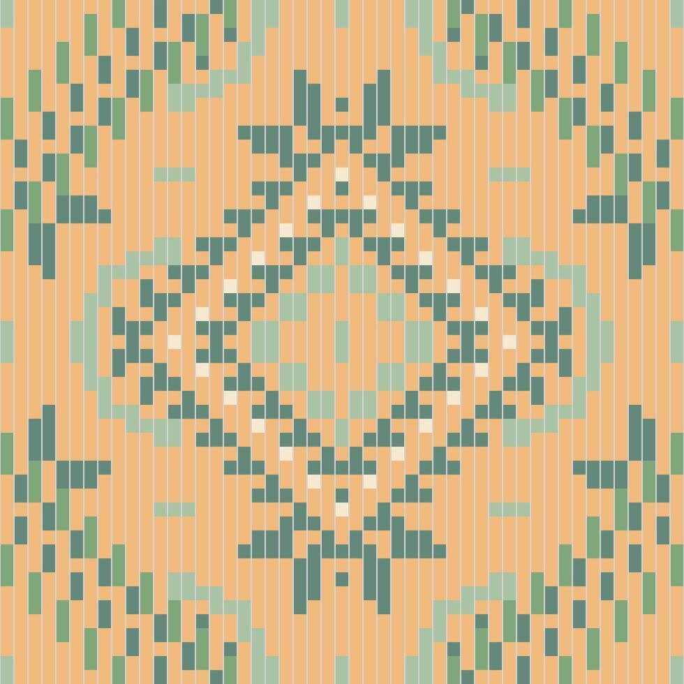 Aztec Pixel Geometric Patterns Drawingfolk Embroidery, Aztec Geometric Ornament Print. Design for Carpet, Wallpaper, Clothing, Wrapping, Fabric vector