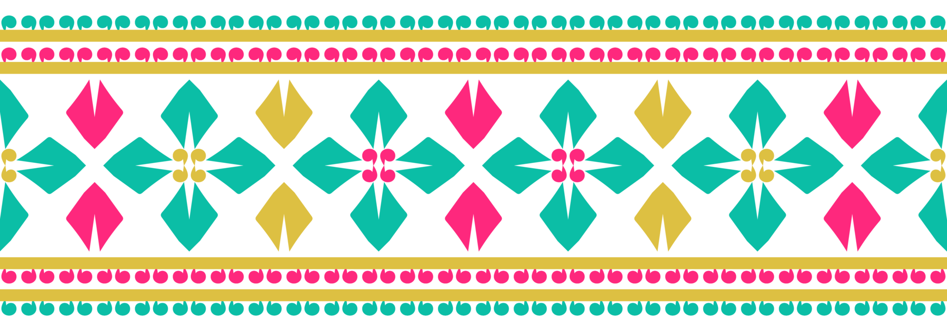 Retro ethnic geometric border with vintage oriental design. png