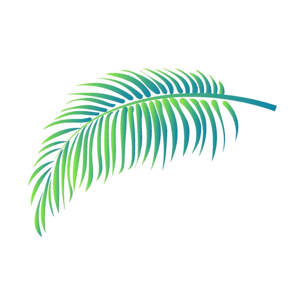 Modern Green Palm Branch Illustration Design Element for Print vector