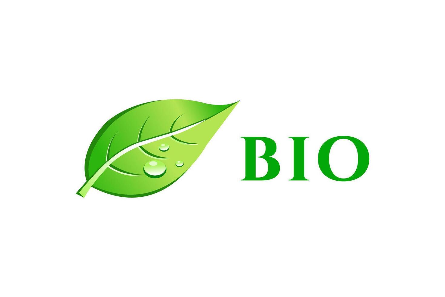 Green Leaf Bio Logo - Modern Branding Design for Eco Companies vector