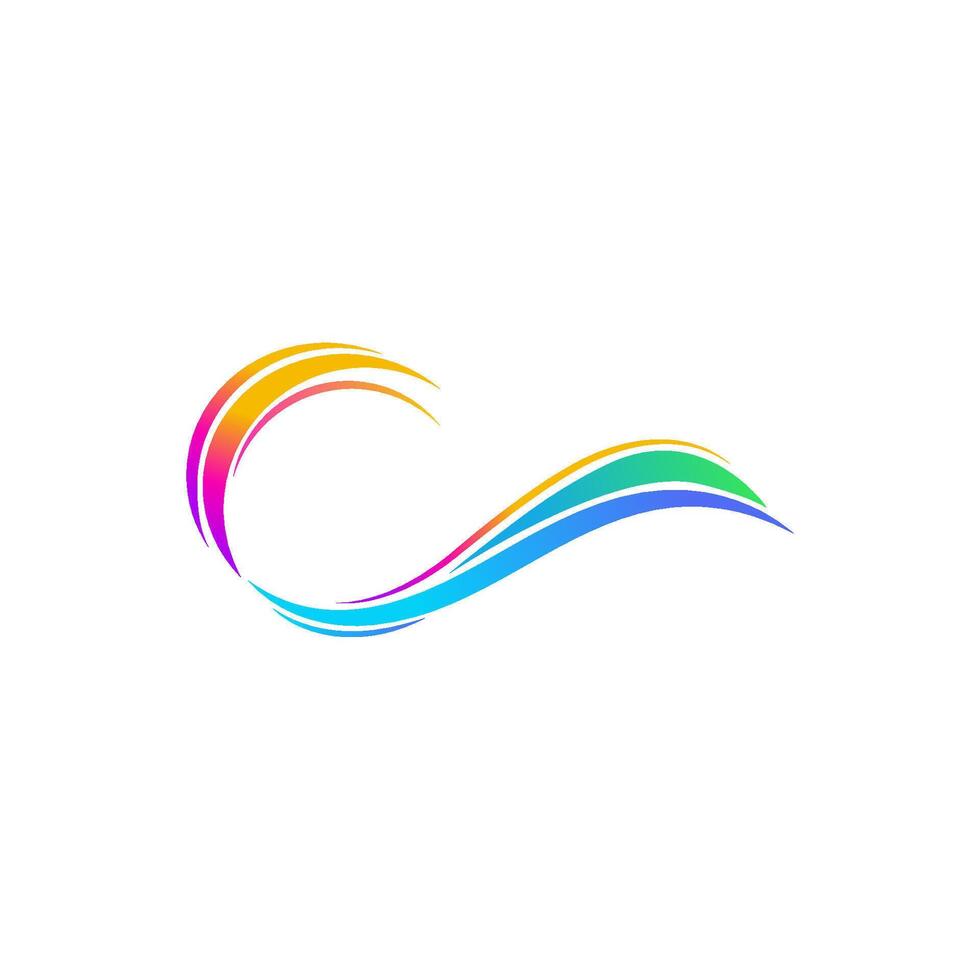 Abstract Rainbow Wave Logo - Modern Branding Design vector