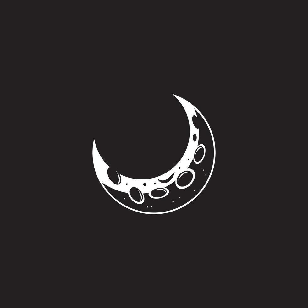 Crescent Moon Logo Minimalist Graphic for Branding vector
