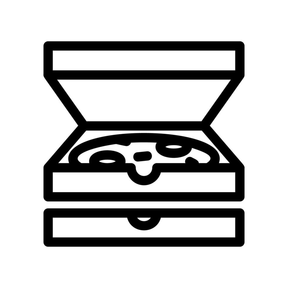 Stack of Two Pizza Boxes with the Top One Open Icon vector