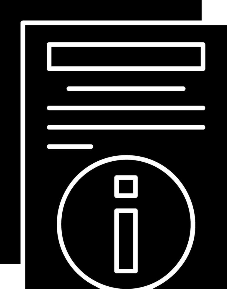 Information Glyph Icon Des vector