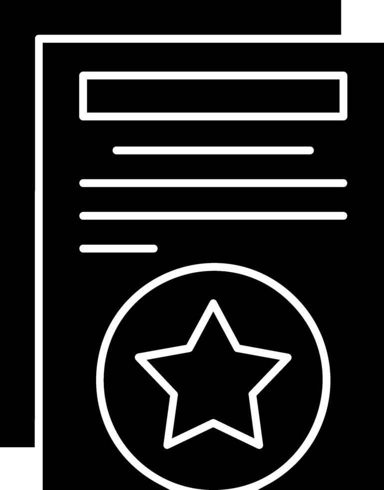 Quality Glyph Icon De vector