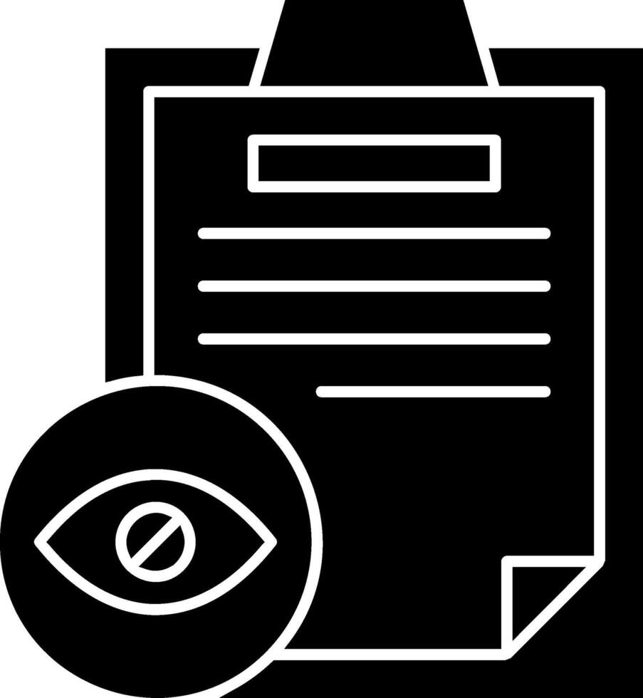 Hide Glyph Icon vector