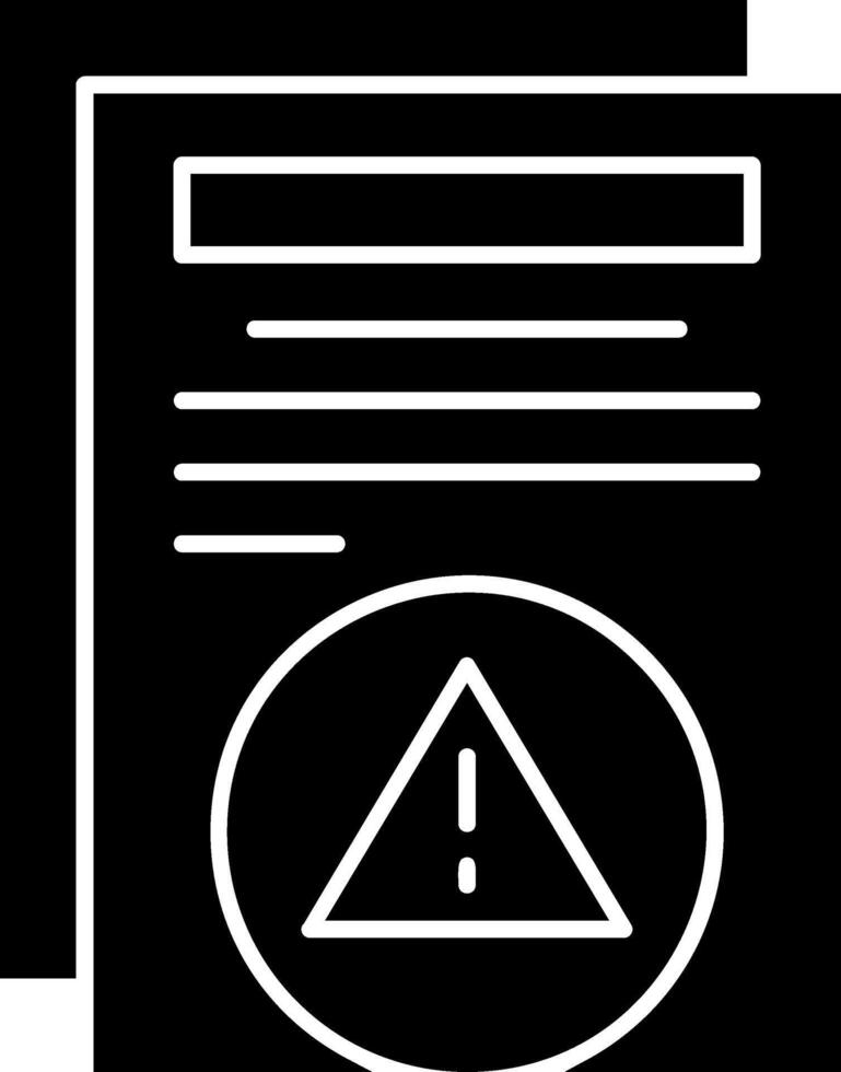 Error Glyph Icon Des vector