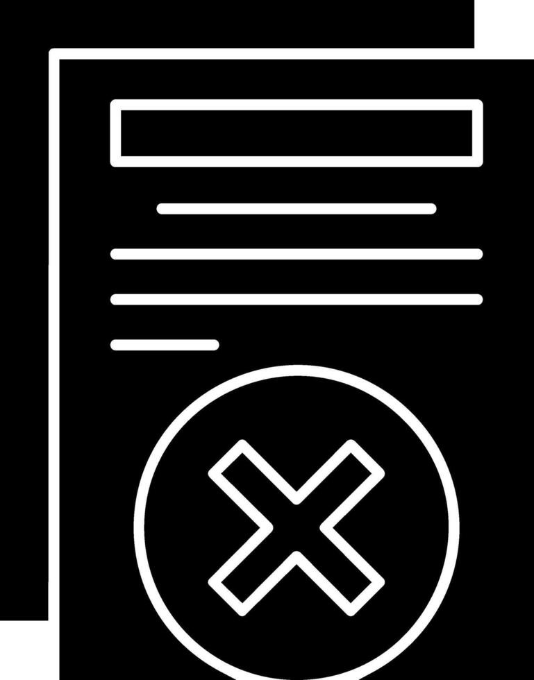 Delete Glyph Icon Des vector