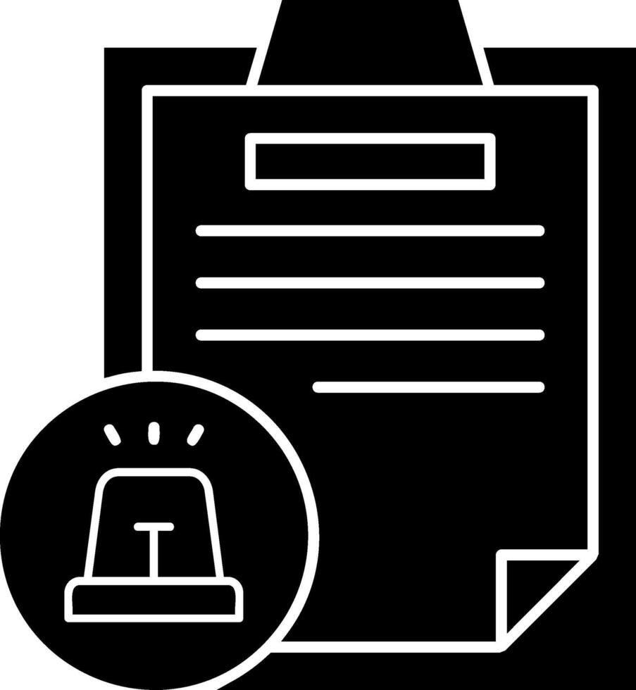 Alert Glyph Icon vector