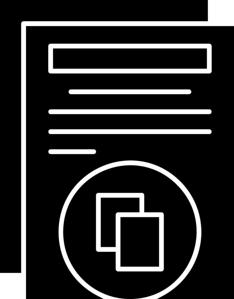 Copy Glyph Icons vector