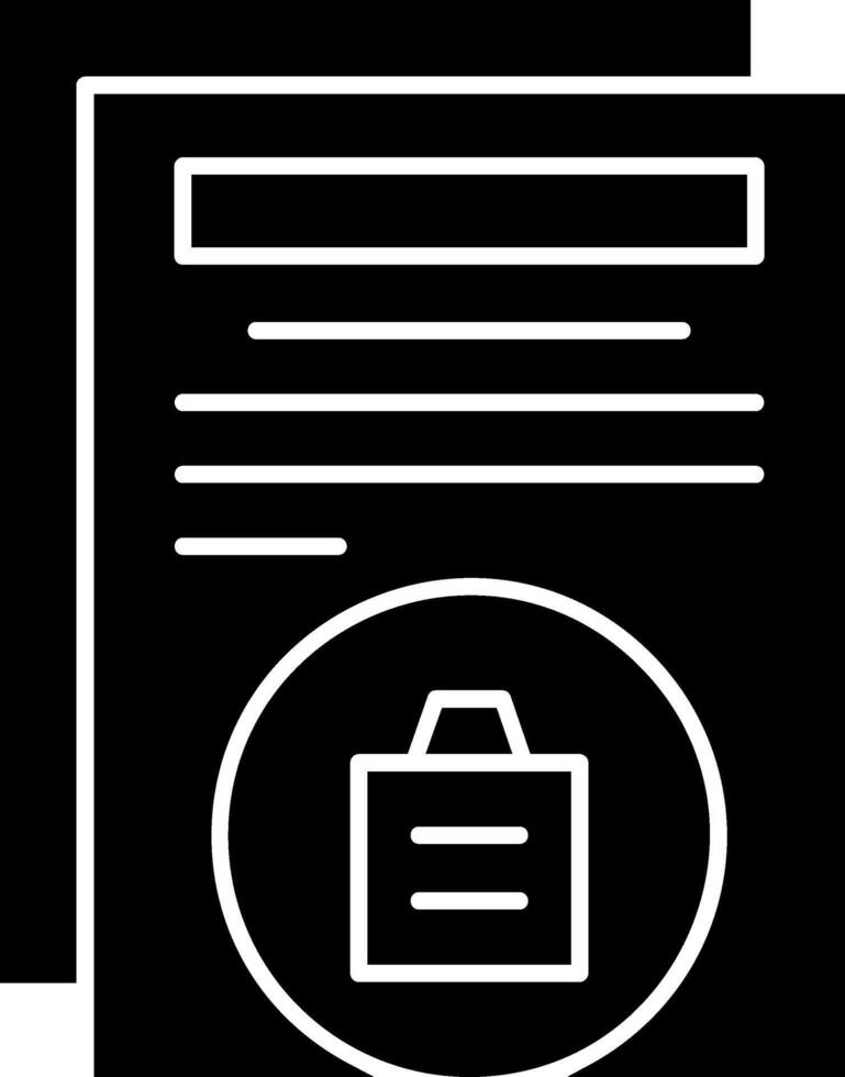 Paste Glyph Icons vector
