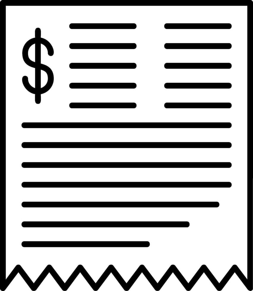 Invoice Outline Icon vector
