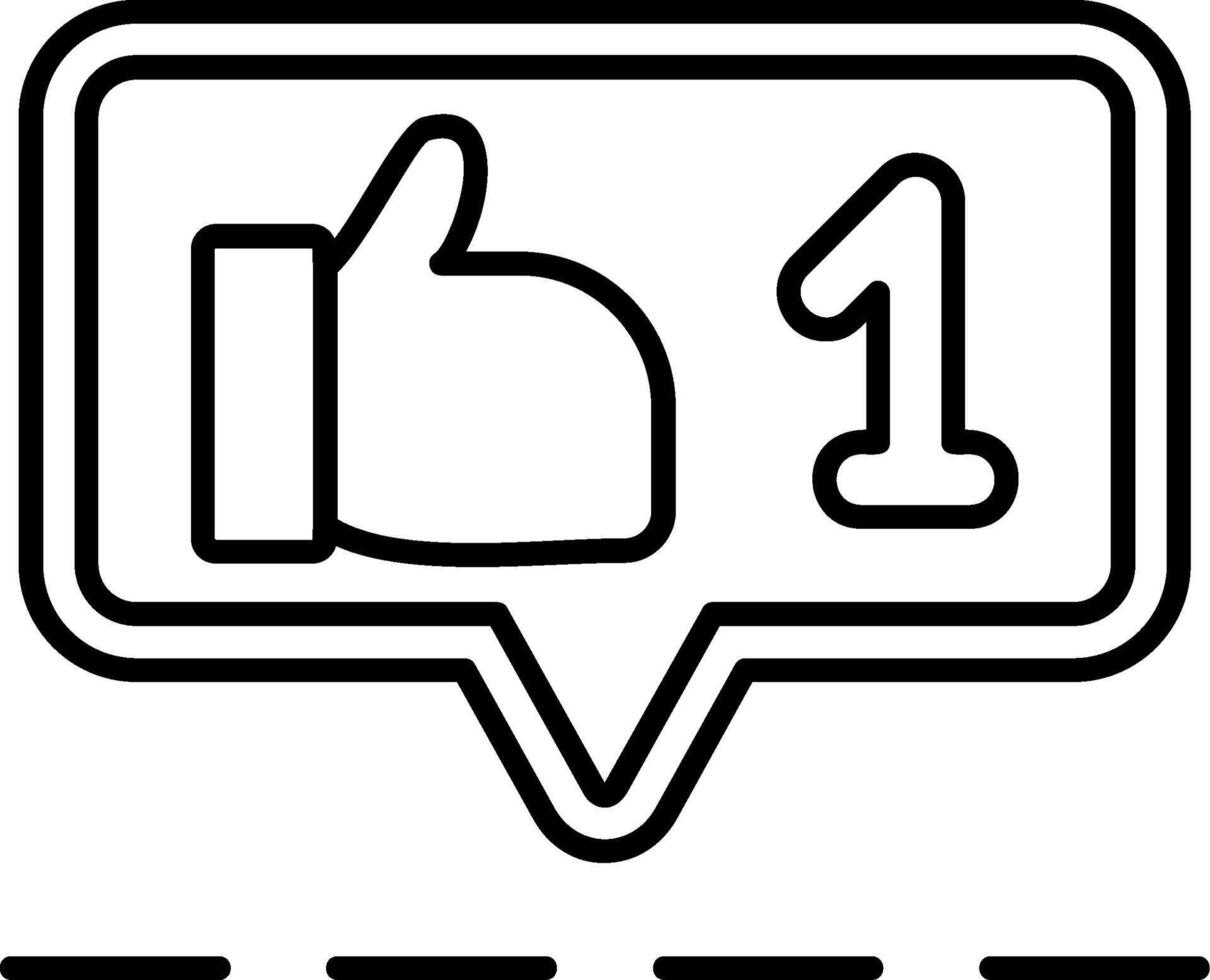 Like Outline Style Icon vector