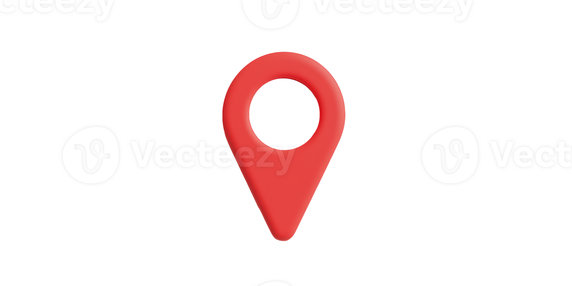 Red Location Pin Icon. Symbol Of Navigation And Geolocation In Digital Maps Isolated On Transparent Background png