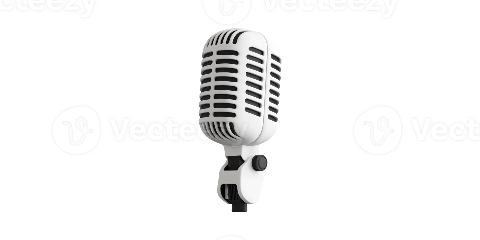 Vintage Style Microphone. Classic Audio Equipment For Broadcasting And Recording Isolated On Transparent Background png