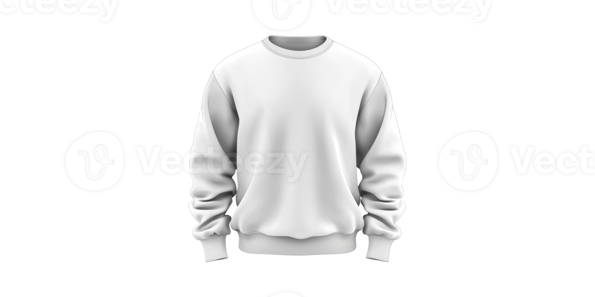 Crewneck Sweatshirt. Fashion And Apparel Design Template Isolated On Transparent Background png