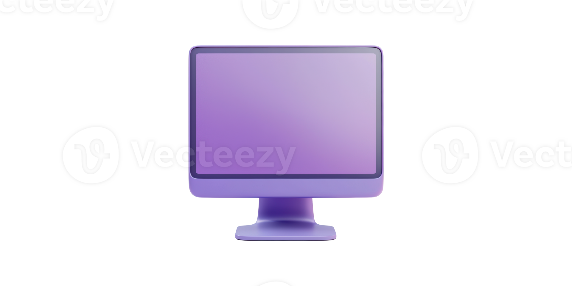 Purple Computer Monitor. Modern Technology And Digital Display Concept Isolated On Transparent Background png