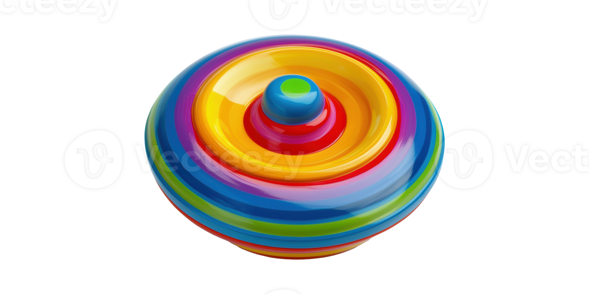Colorful Spinning Top Toy. Vibrant Children'S Plaything For Fun And Development Isolated On Transparent Background png