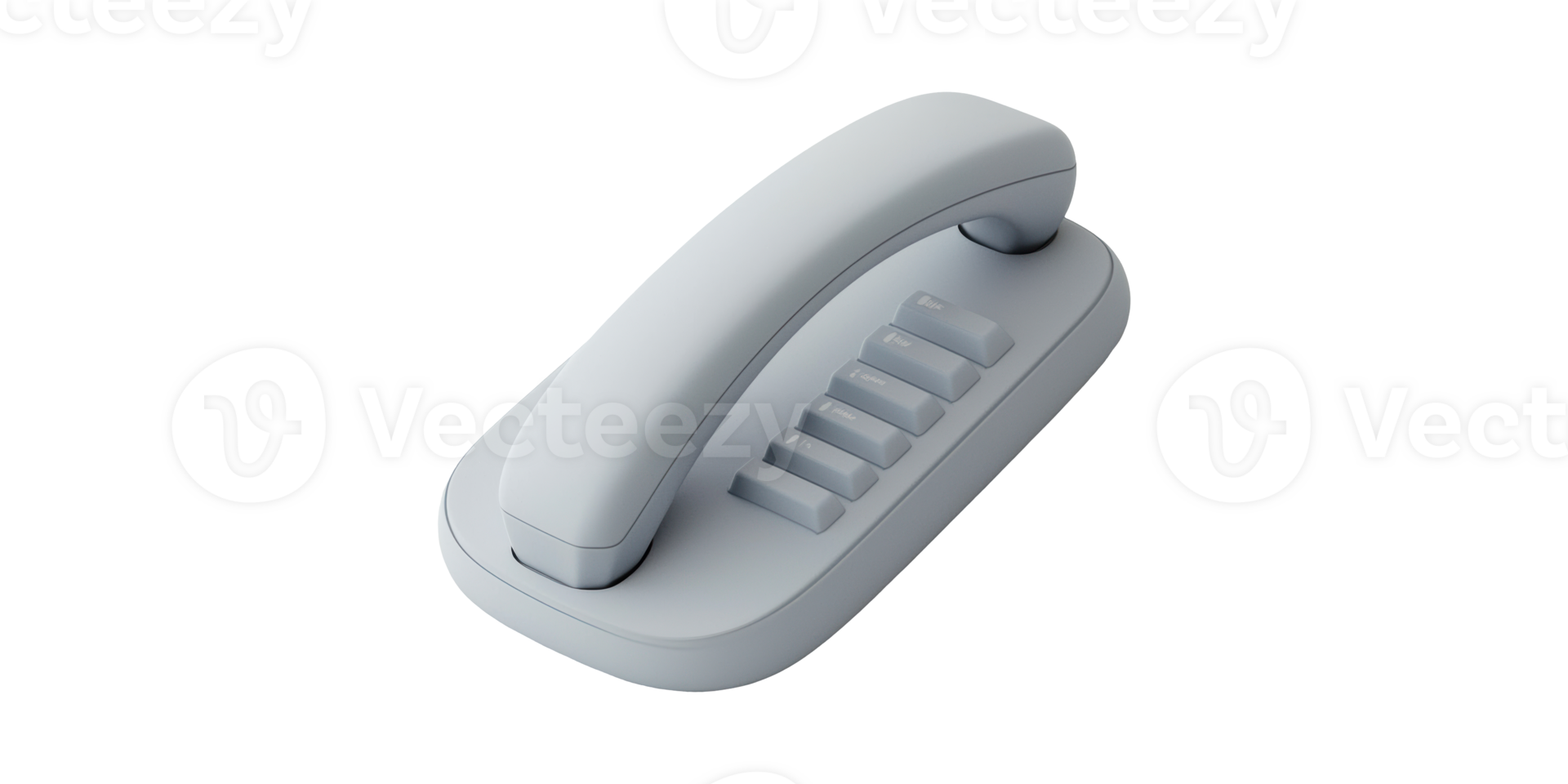Retro Cordless Telephone Handset With Buttons. Vintage Communication Device Isolated On Transparent Background png