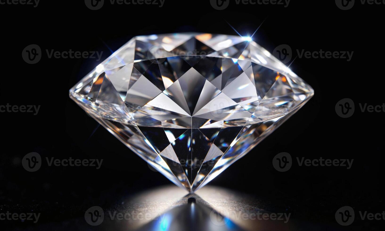 An exquisite gemstone, like a star in the dark on a dark background photo