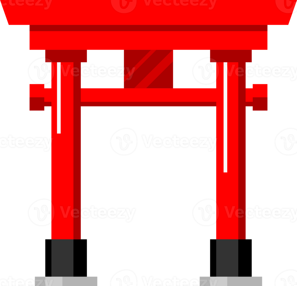 Red torii gate shrine japaness png
