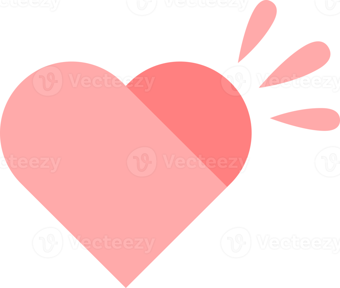 Pink icon doodle heart love png