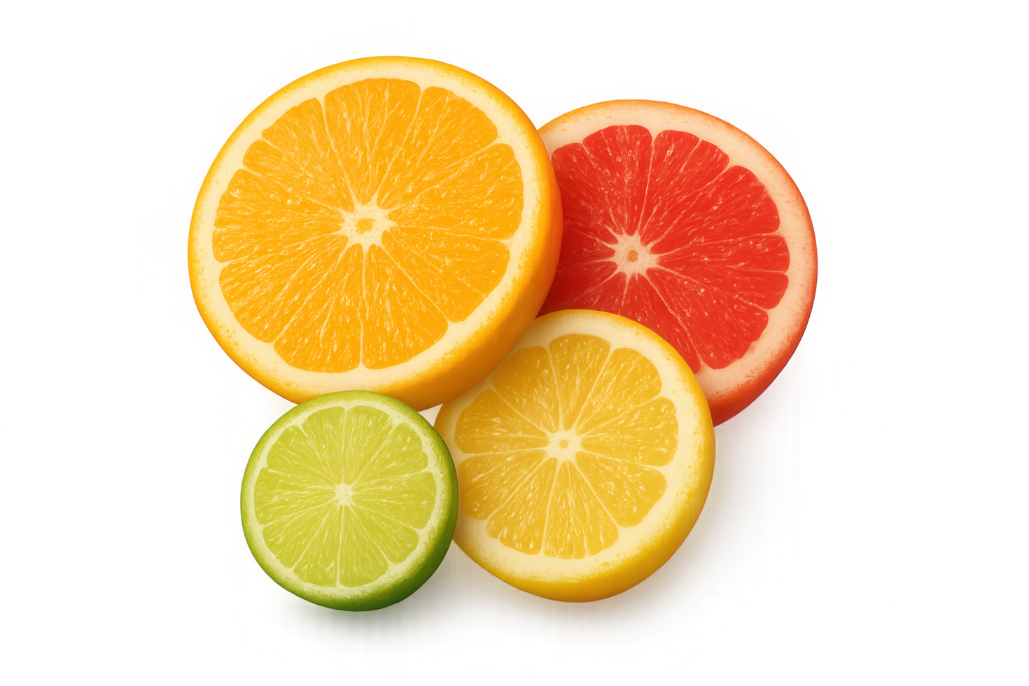 Red Apple Halves and Slices Isolated on Transparent Background png