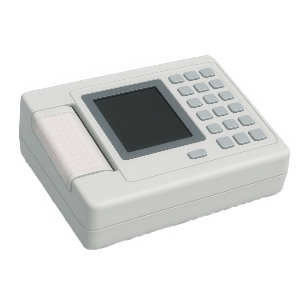 Modern electrocardiograph medical device for heart health monitoring and diagnostics png