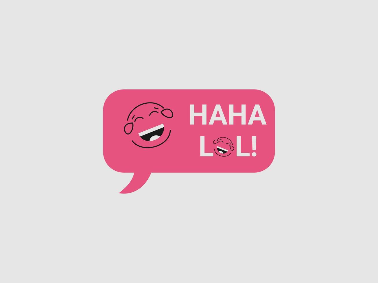 two black outline laughing emoji faces vector