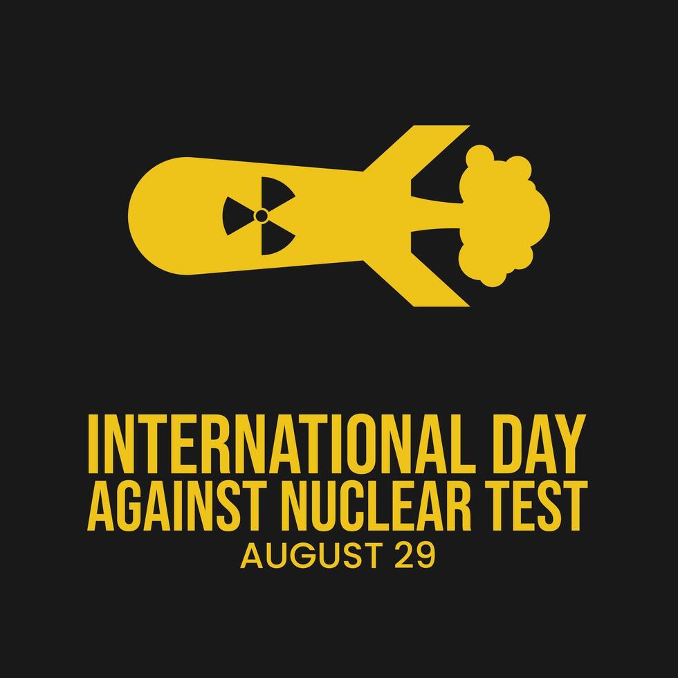 International Day against Nuclear Tests Illustration. vector