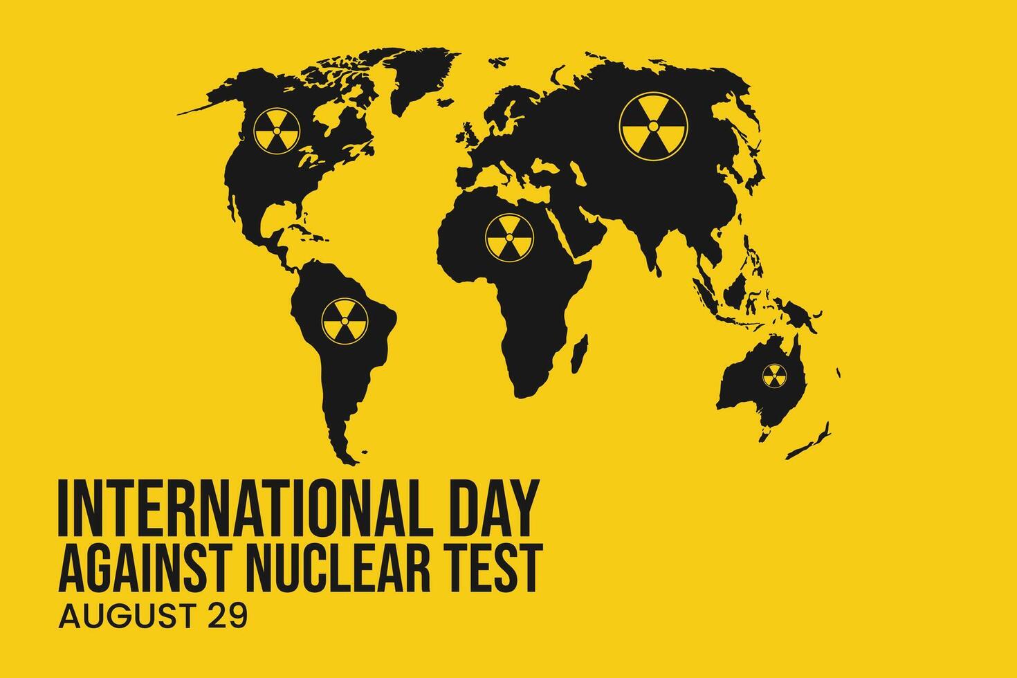 International Day Against Nuclear Tests Around The World On August 29. . vector