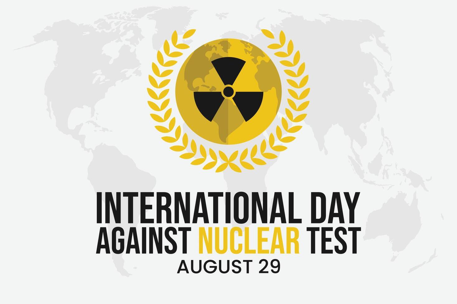 International Day Against Nuclear Tests. illustration vector