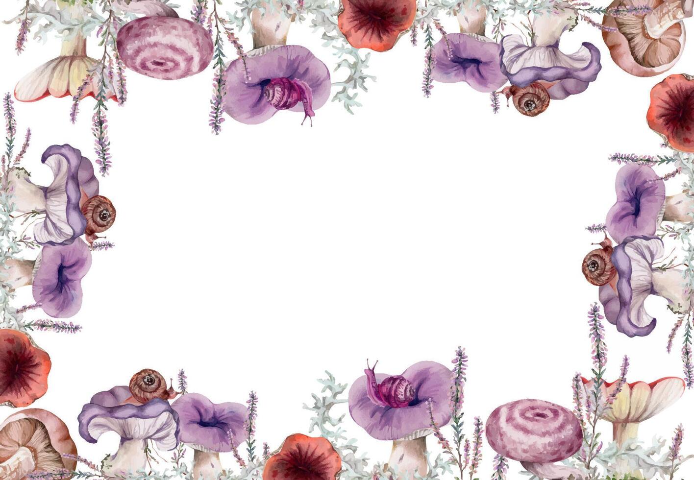 Colorful floral frame with shells vector