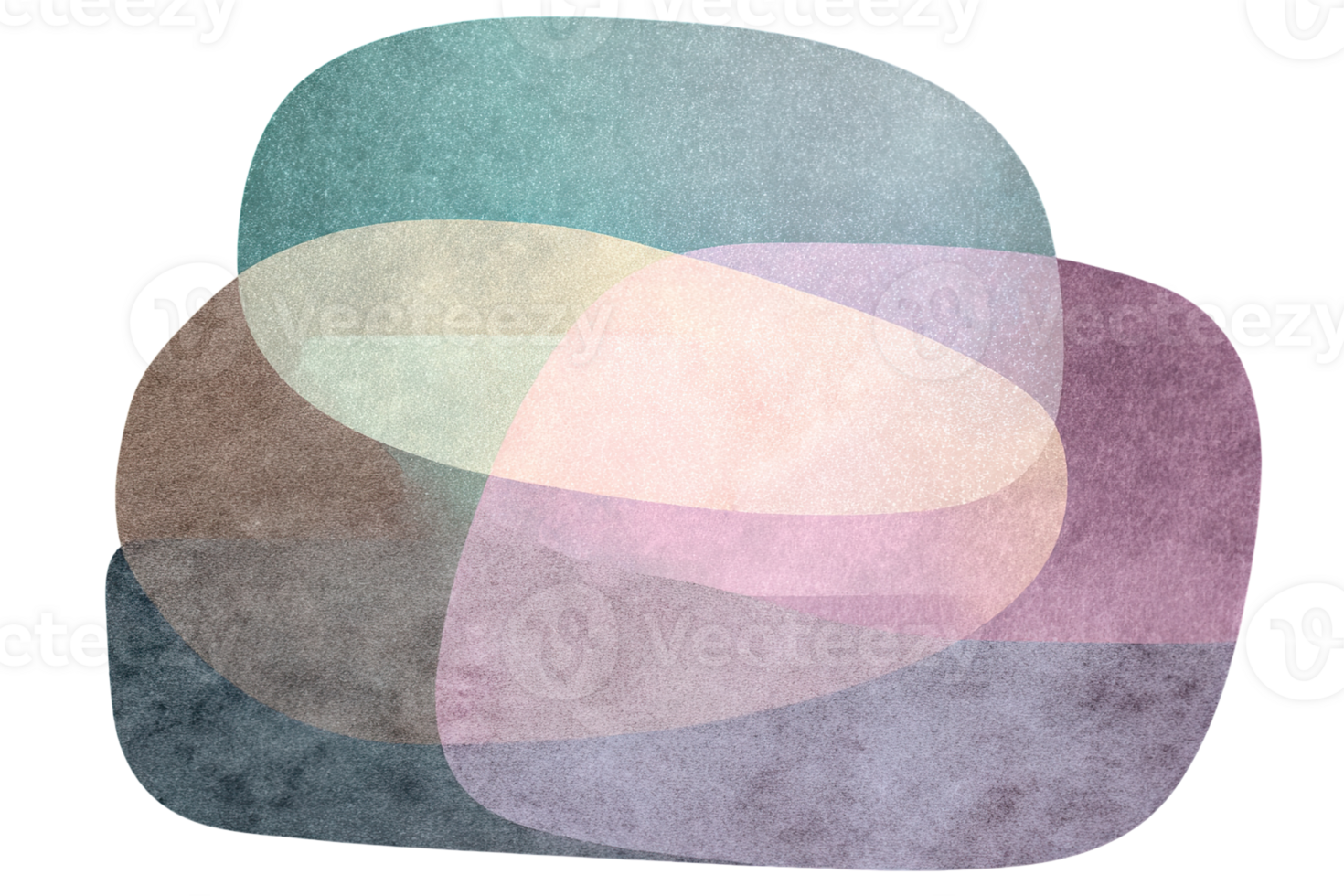 Geometric layered blob with dreamy glow creating a calming visual effect png