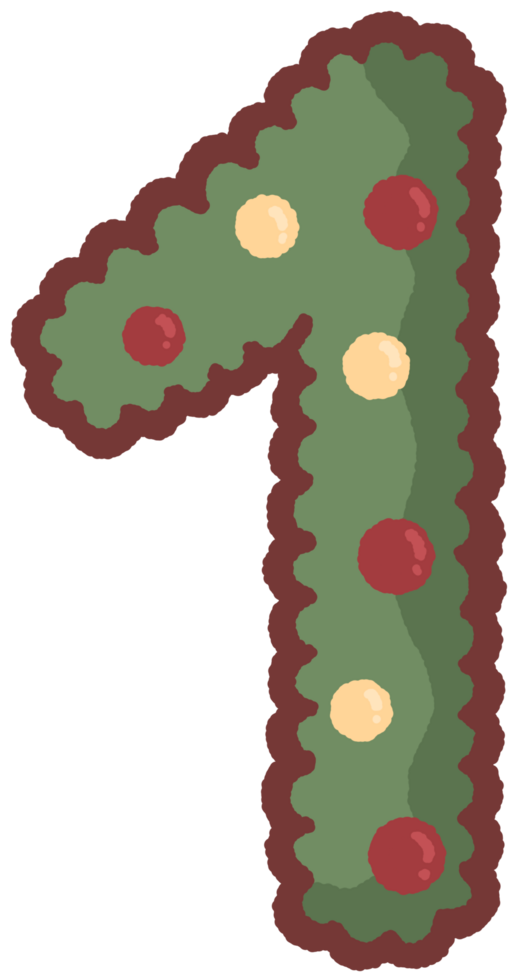 Christmas number 1 png