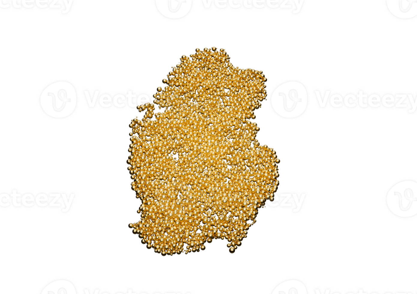 Qatar Map Made Of High Quality Premium Golden Shiny Metallic Beads Or Balls 3D Illustration png