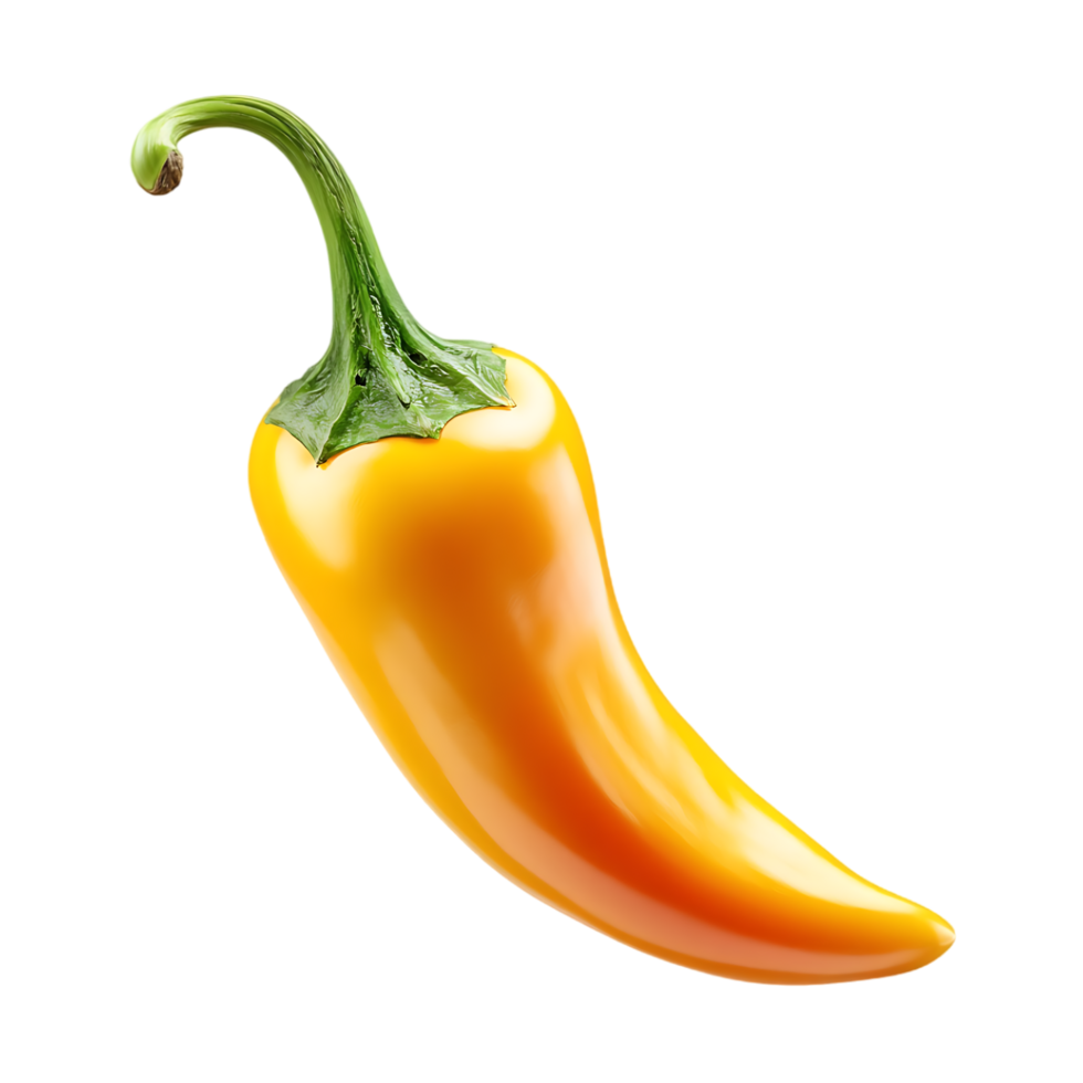 A vibrant yellow chili pepper isolated a fresh and spicy ingredient png