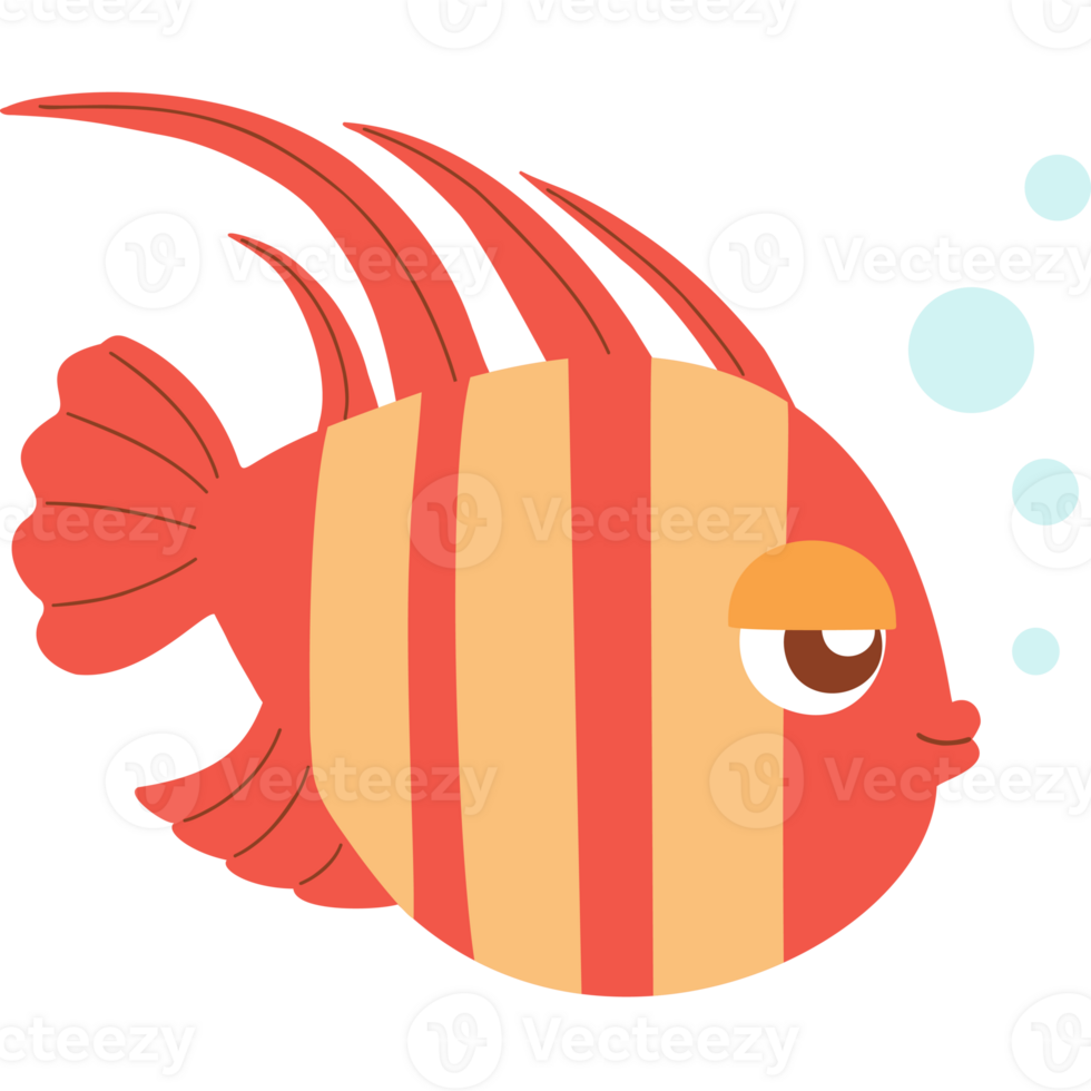 Tropical striped Fish png