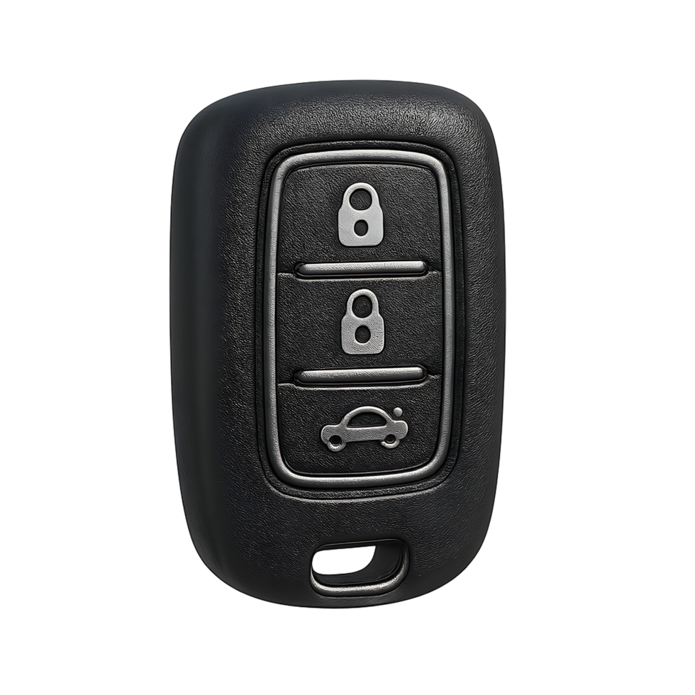 Car key fob remote control with lock unlock and trunk buttons png