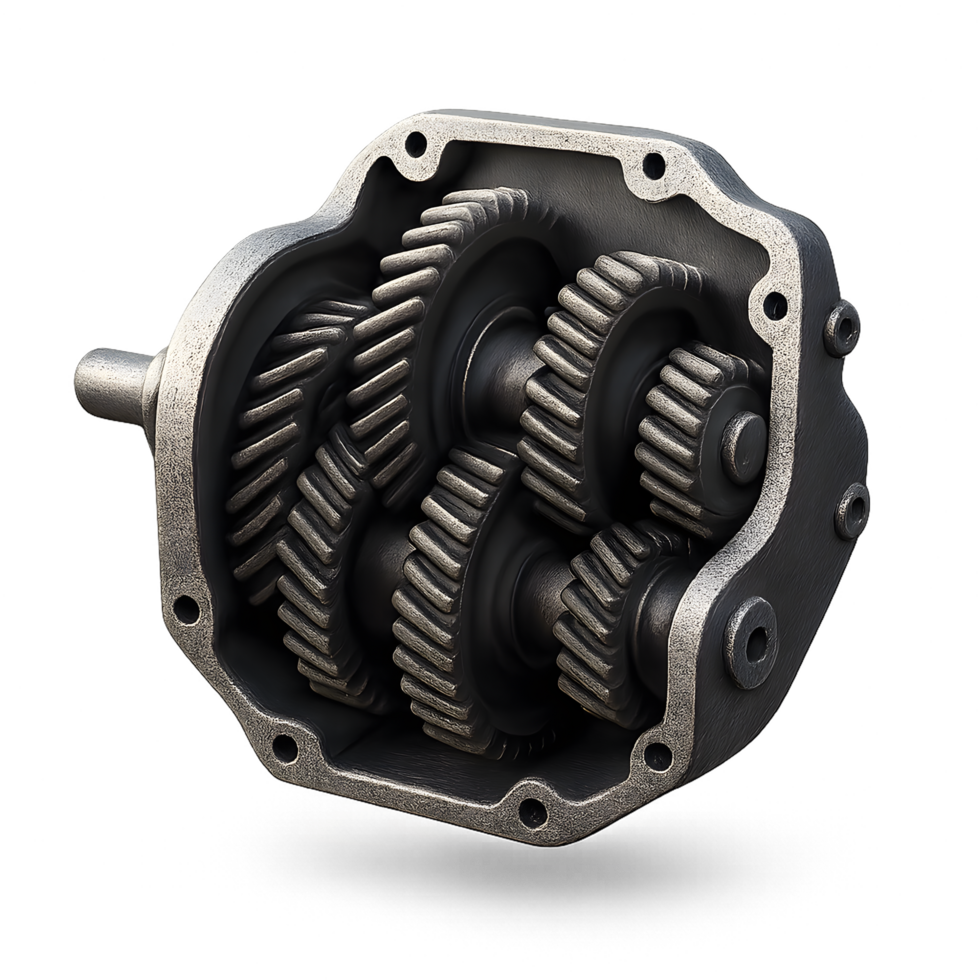 Gearbox with multiple gears and shafts for mechanical transmission png