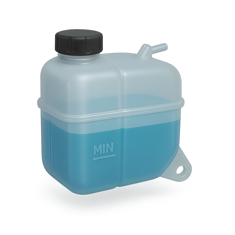 Water reservoir container for cooling system png