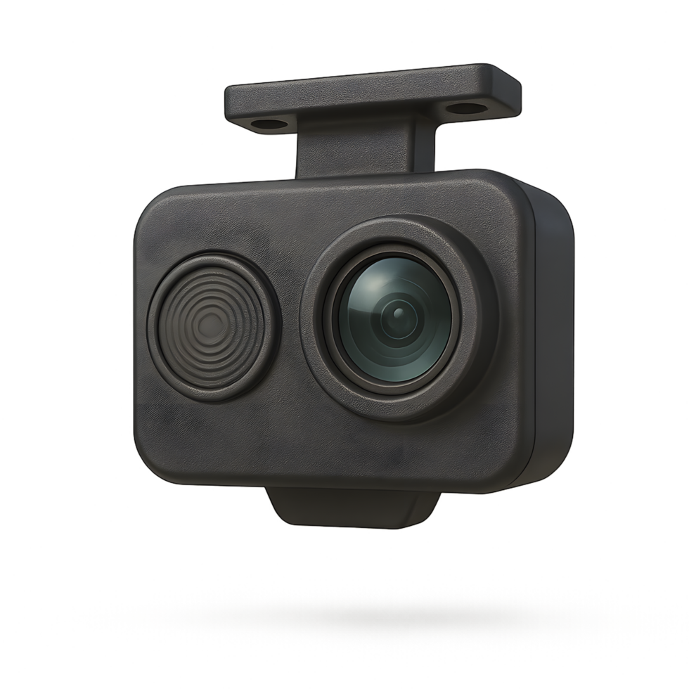 Action camera mounted on wall for security surveillance png