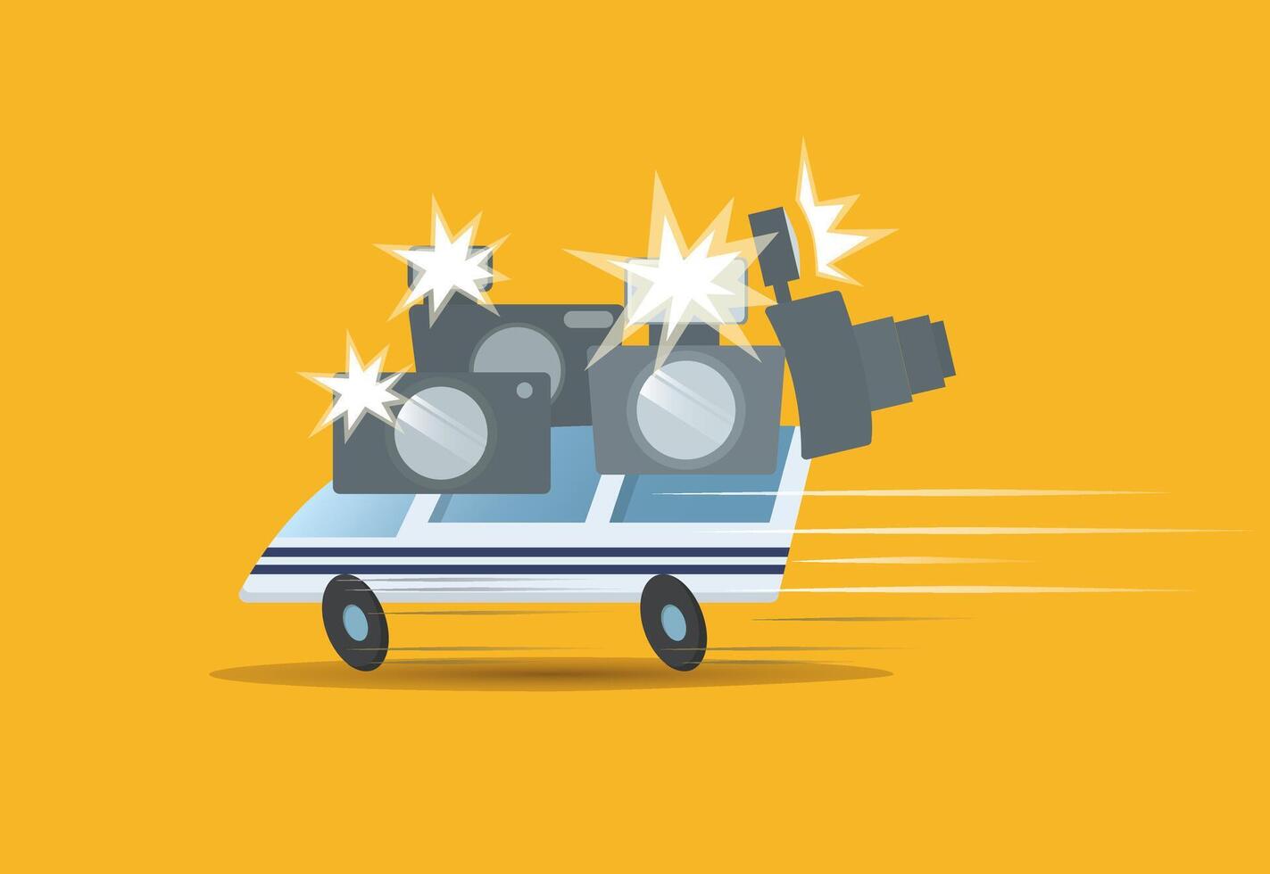 Bus with tourists vector