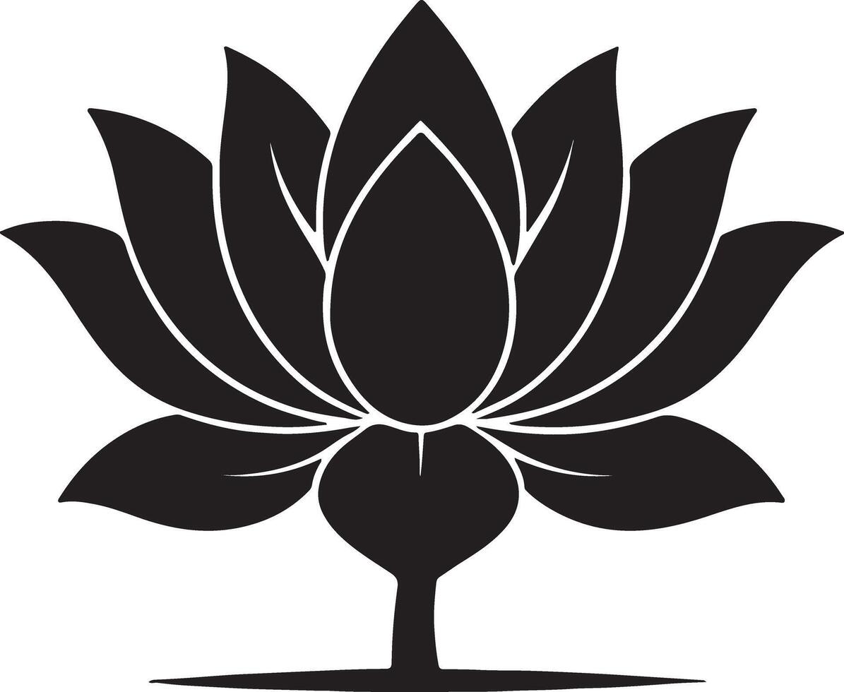 Serene Black Silhouette of a Blossoming Tree in Full Bloom Against a White Background, Elegant Spring Nature Art vector