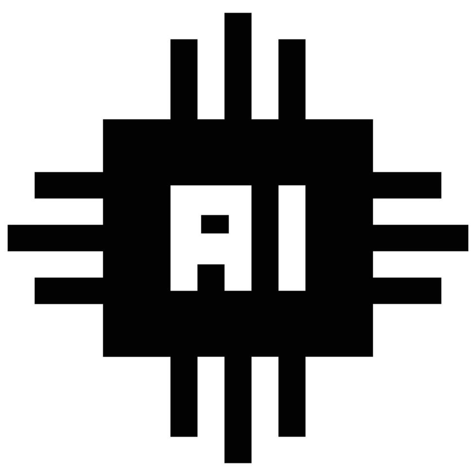 AI Chip Illustration Digital Art vector